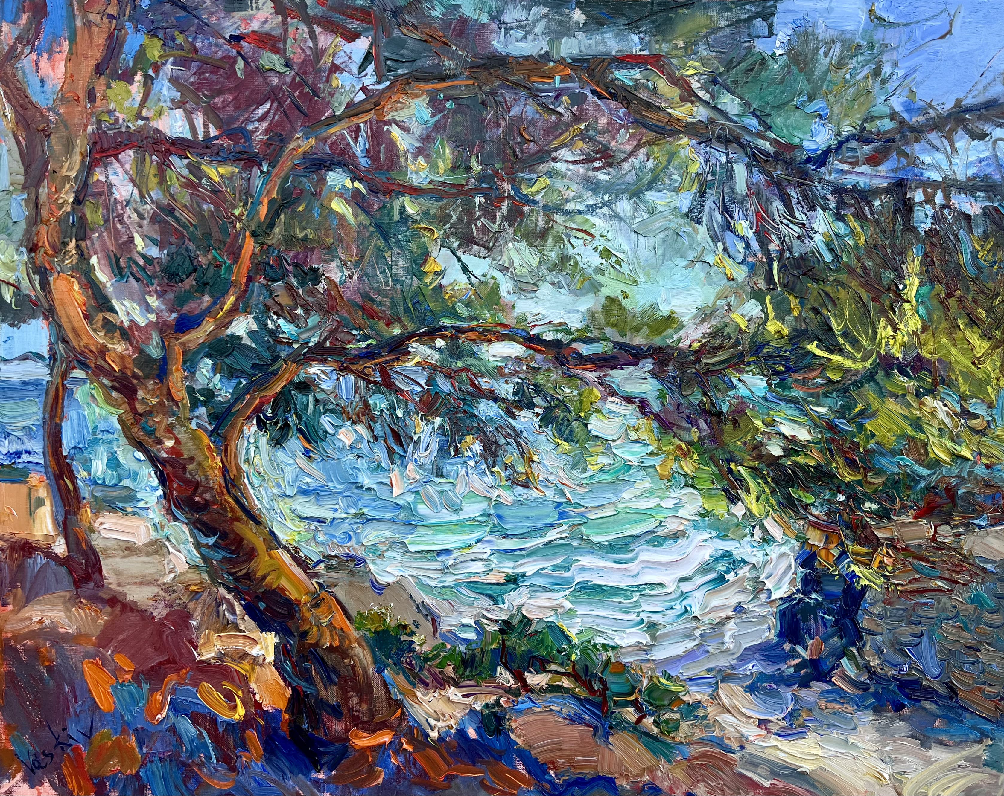 Beneath the Pines - Oil on Linen, 72 x 92 cm, 2025 - Olena Vaskiv