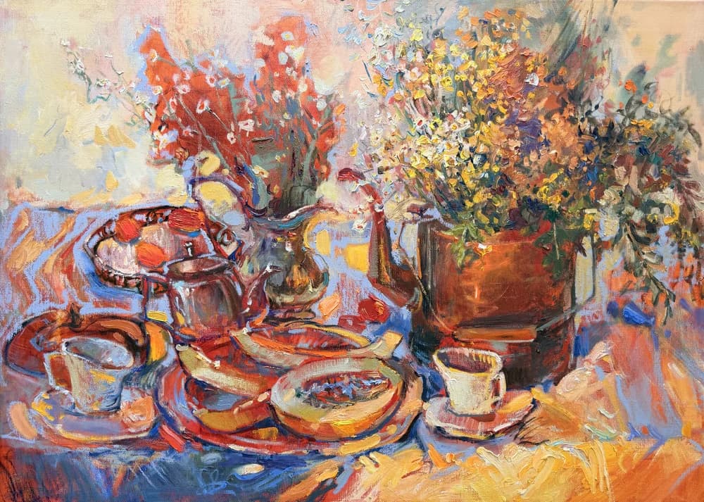 L’été sur la table - Huile sur Lin, 64 x 90 cm, 2026 - Olena Vaskiv
