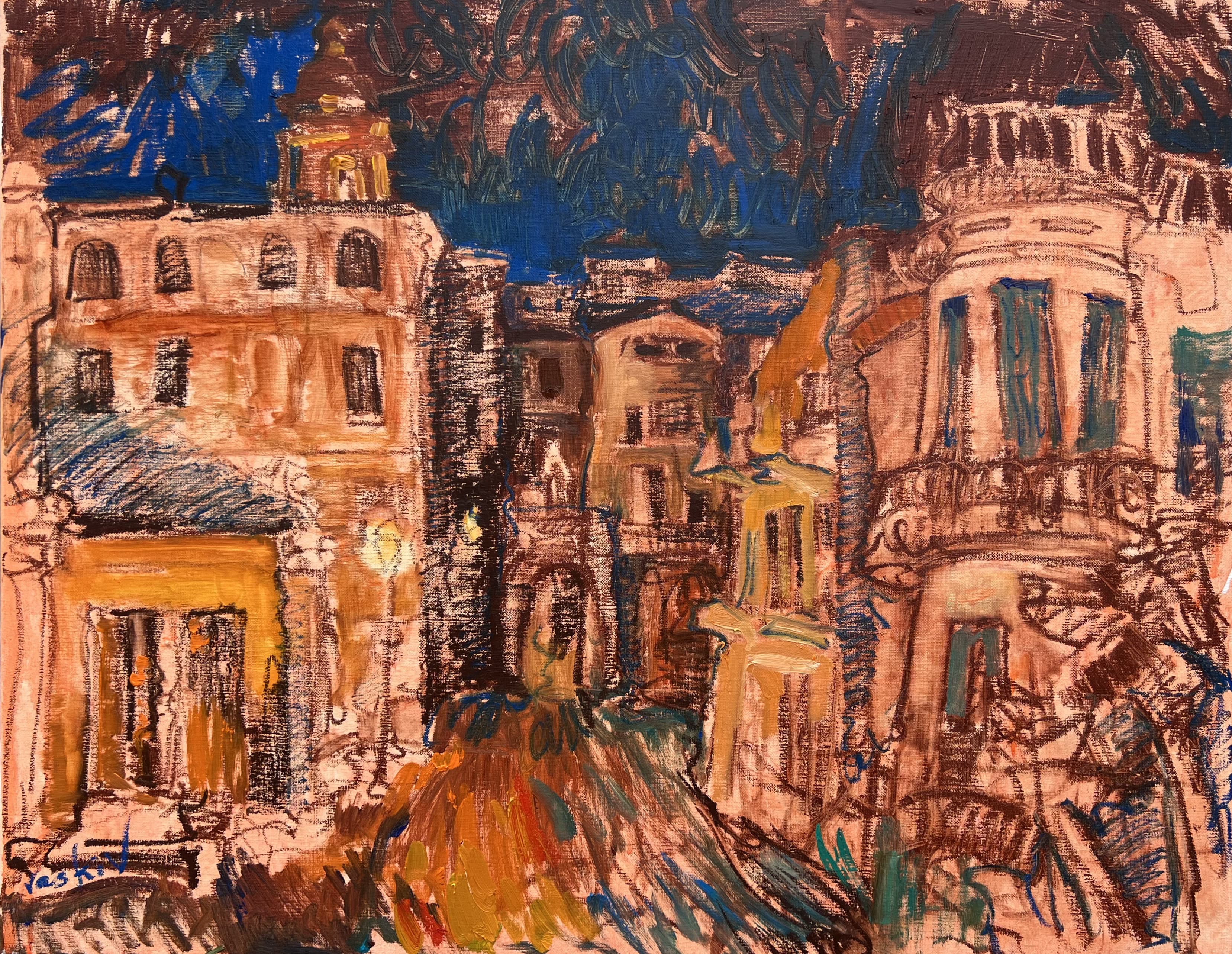 First Impression - Oil Pastel, 72 x 92 cm, 2025 - Olena Vaskiv