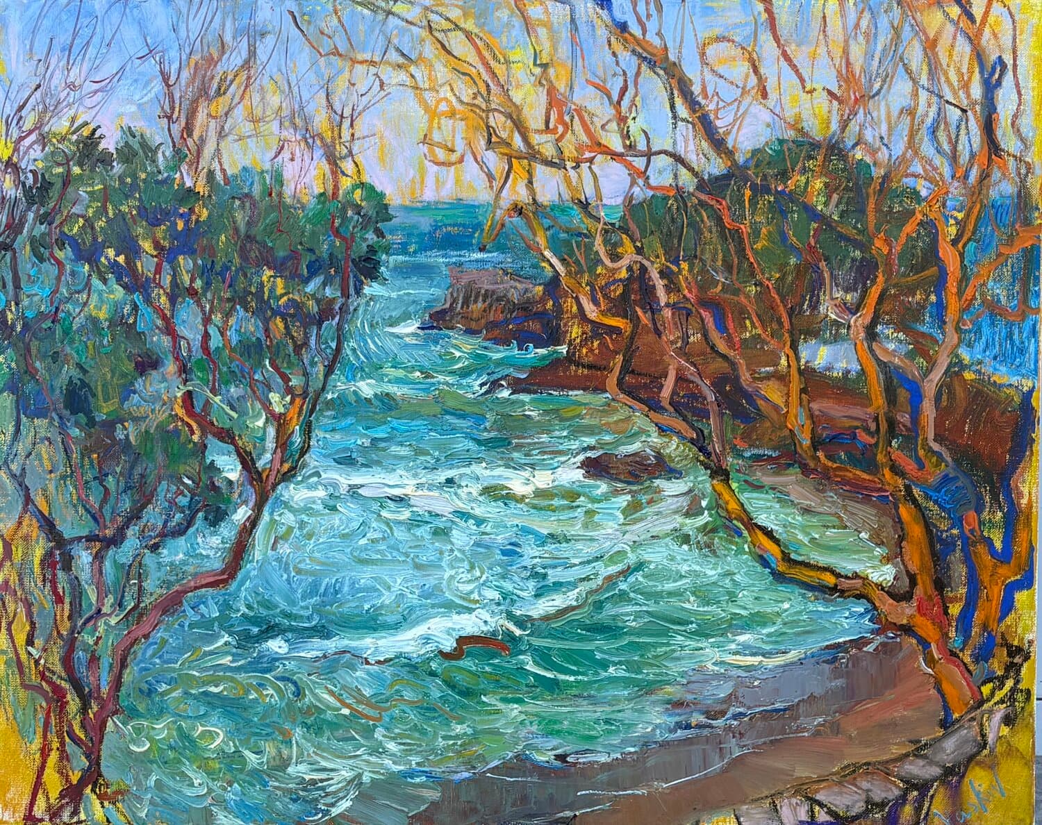 Le souffle de l’Atlantique - Huile sur Lin, 65 x 81 cm, 2026 - Olena Vaskiv