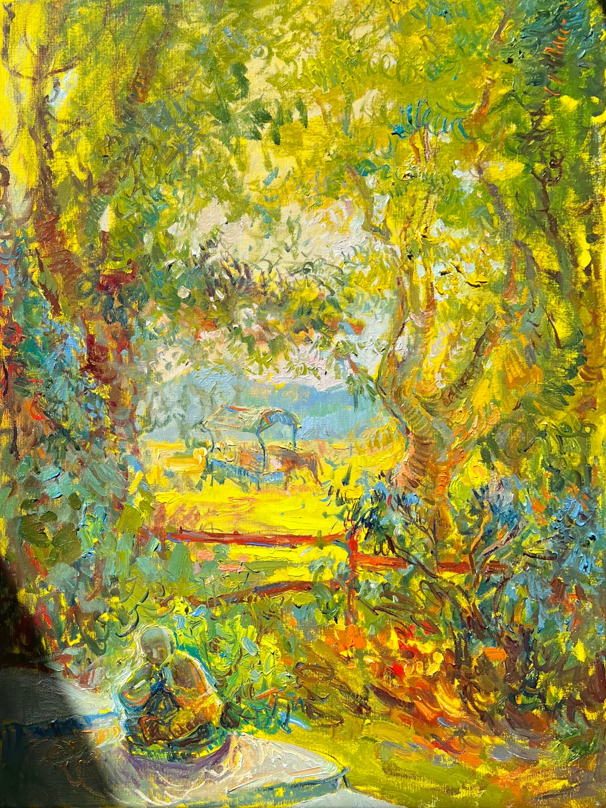 Vers l'illumination - Huile sur Lin, 90 x 65 cm, 2025 - Olena Vaskiv