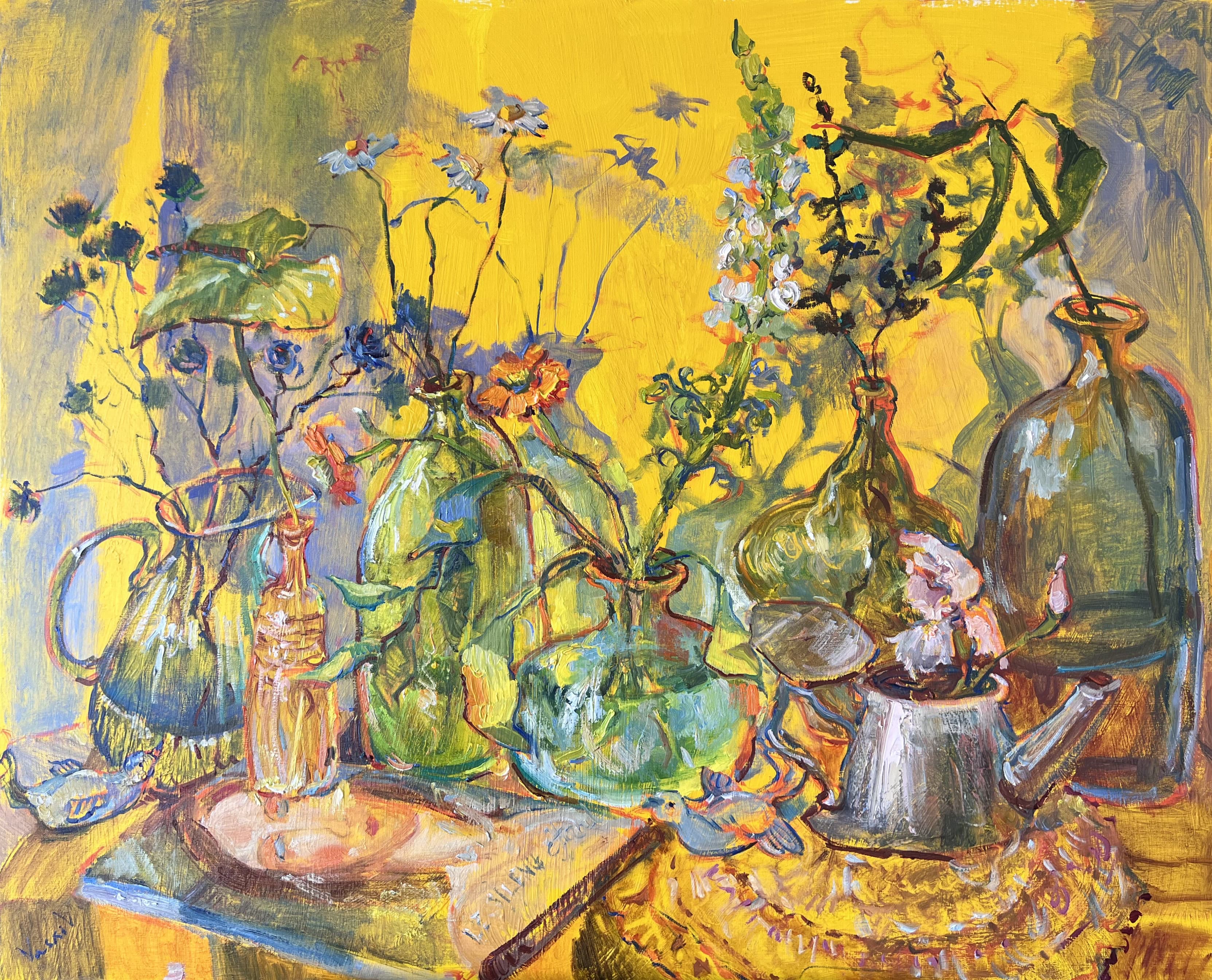 Танець тіні - Акрил, Олія на льоні, 81 x 100 cm, 2025 - Olena Vaskiv
