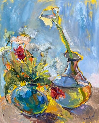 L'inspiration - Huile sur Lin, 100 x 81 cm, 2025 - Olena Vaskiv