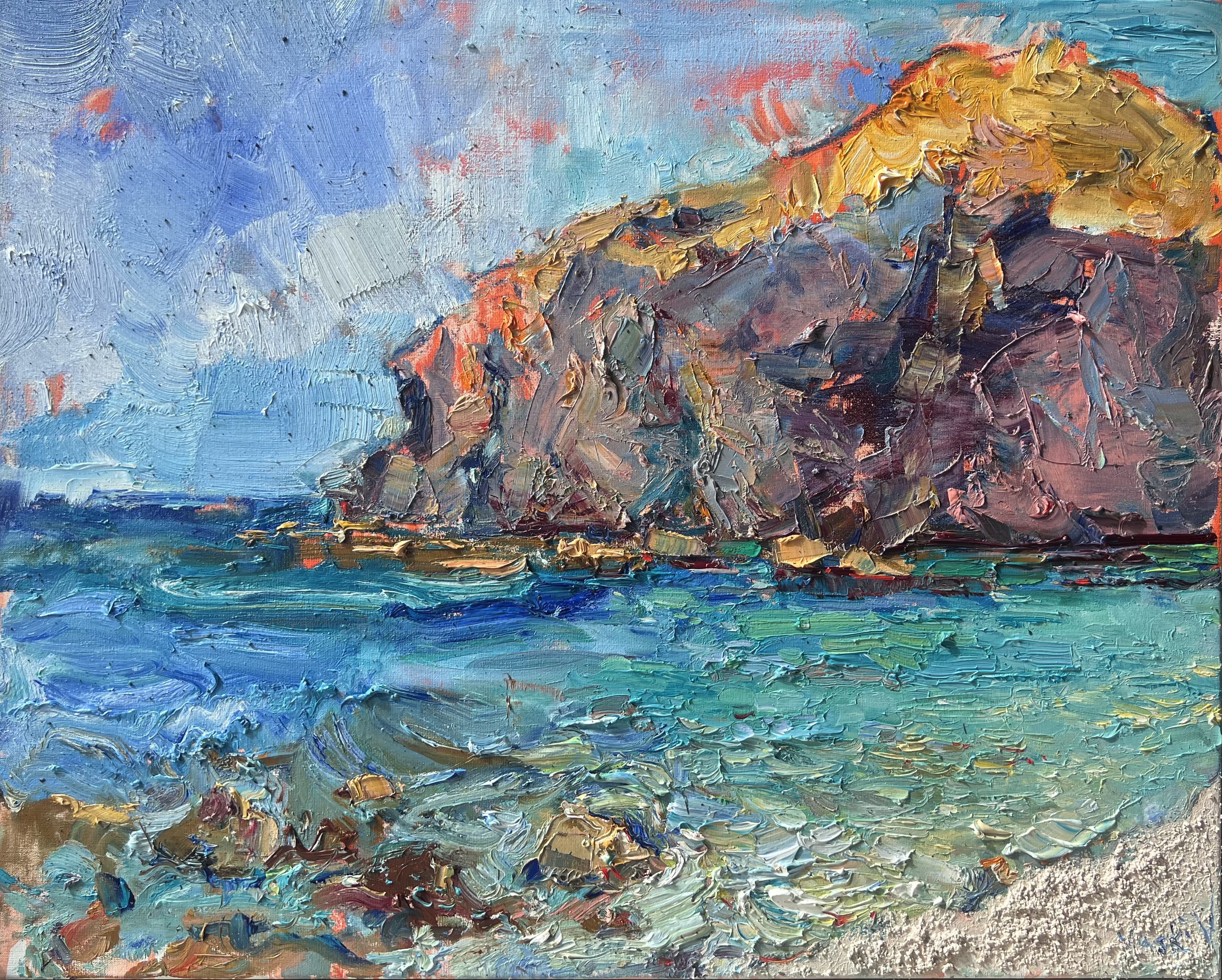 «Подих Півдня» Плайя-де-лос-Муертос - Олія на льоні, 65 x 81 cm, 2025 - Olena Vaskiv